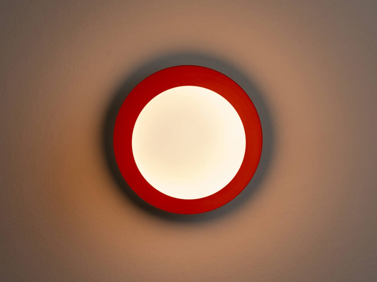 Peel orange opal disk wall light - Image 5