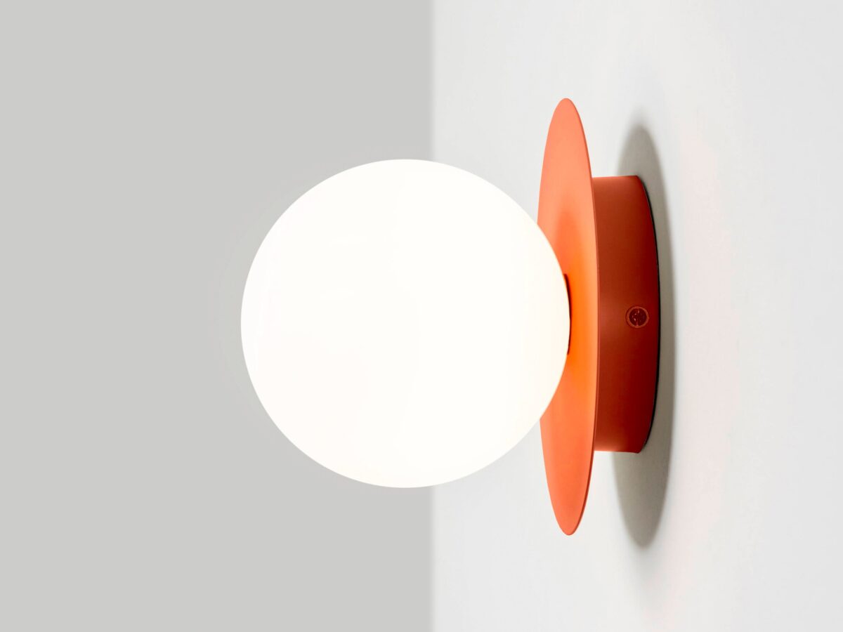 Peel orange opal disk wall light - Image 4