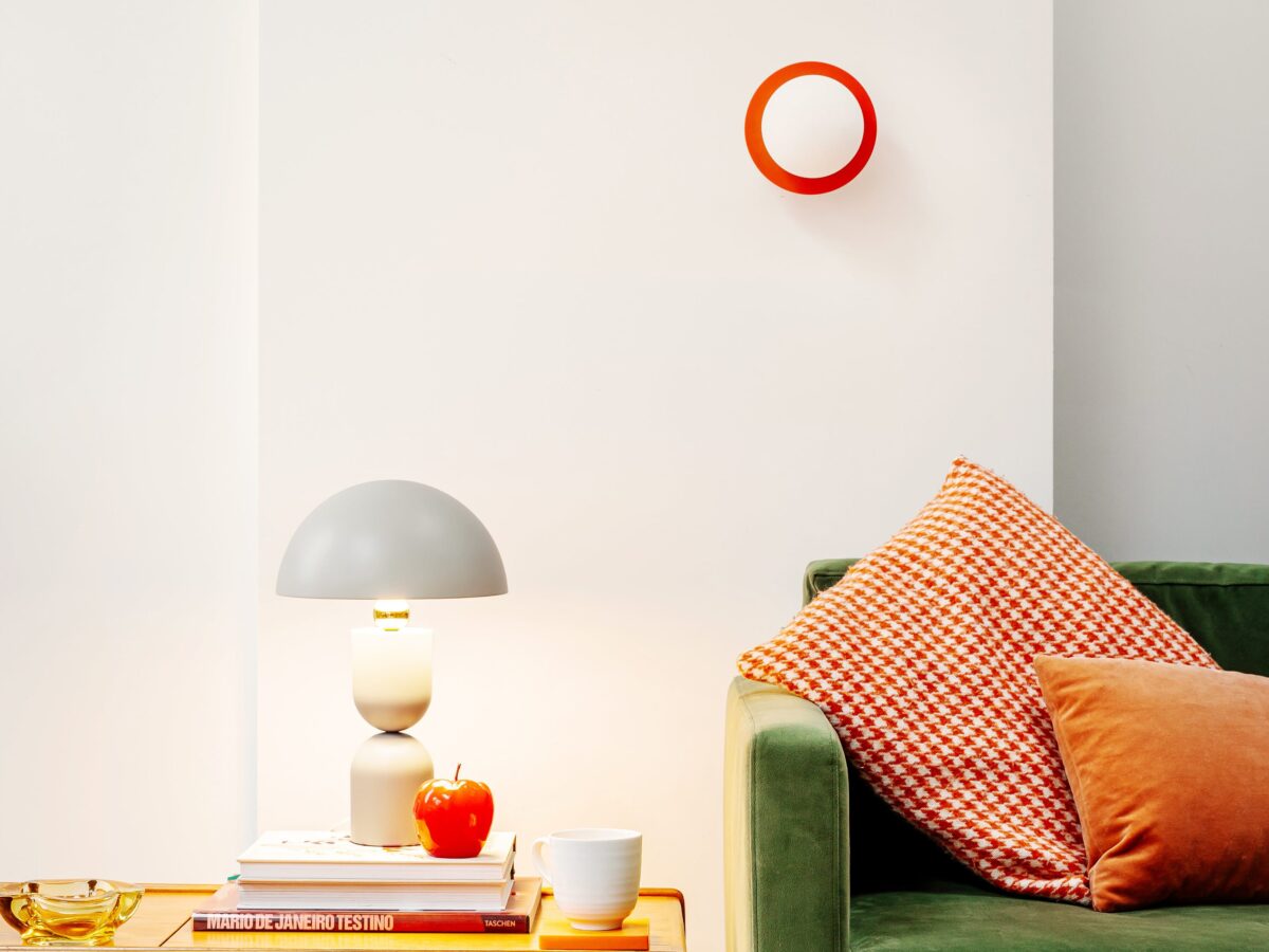 Peel orange opal disk wall light - Image 2