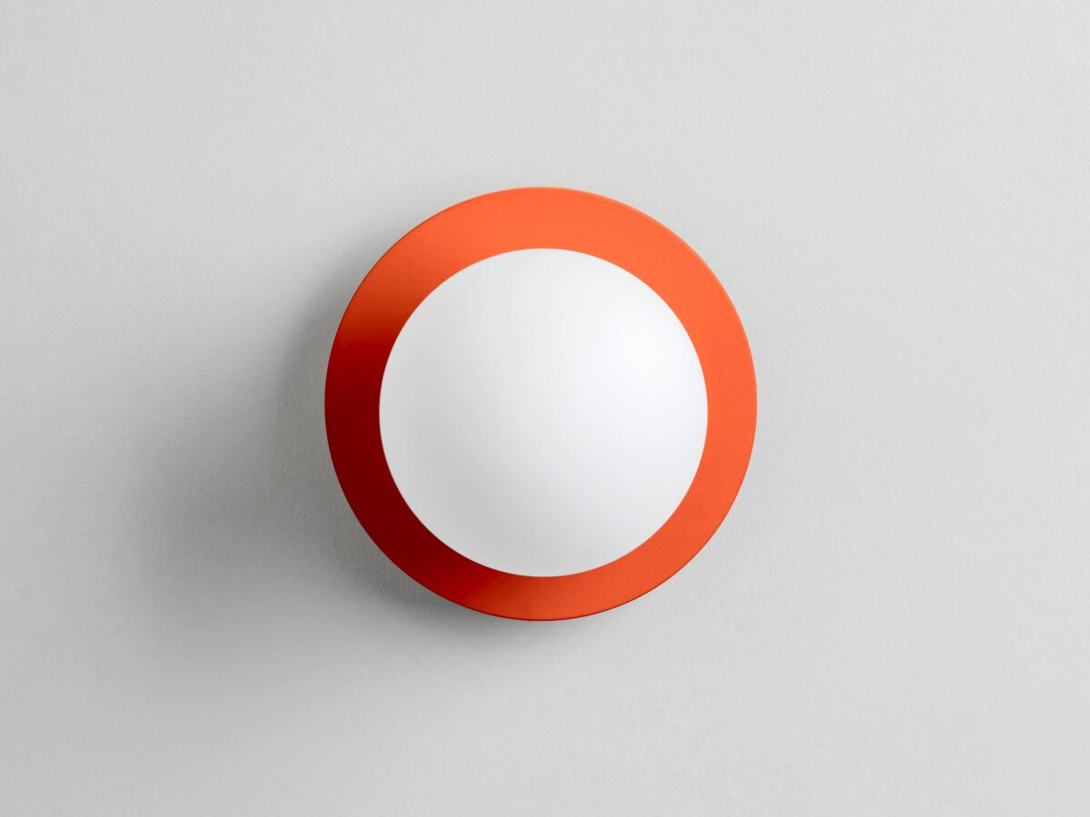 Peel orange opal disk wall light - Image 6