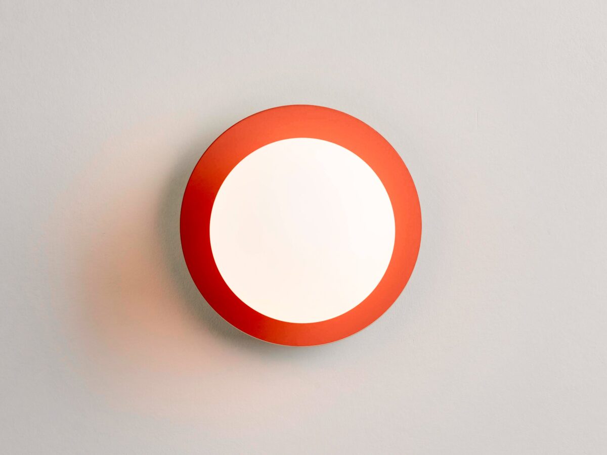 Peel orange opal disk wall light - Image 1