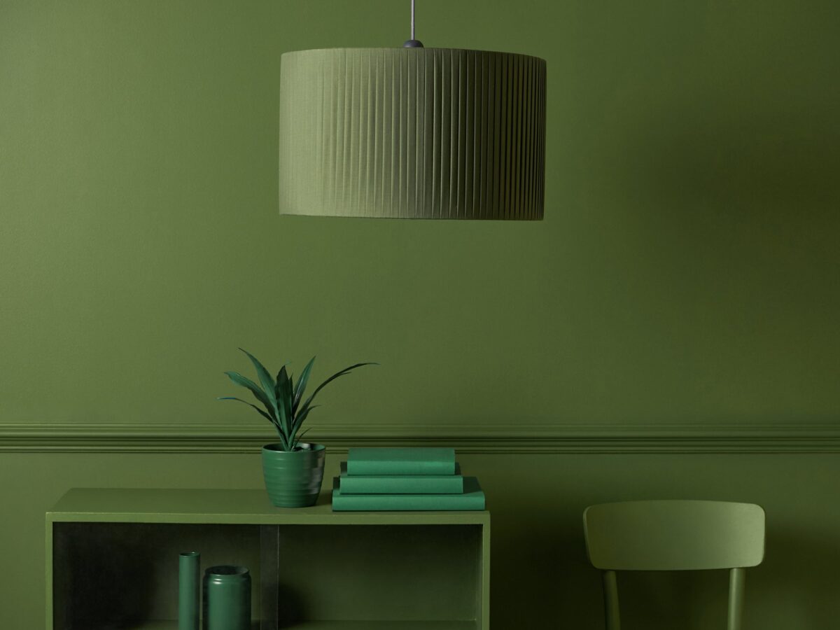 Charcoal grey large pleated shade - Image 7