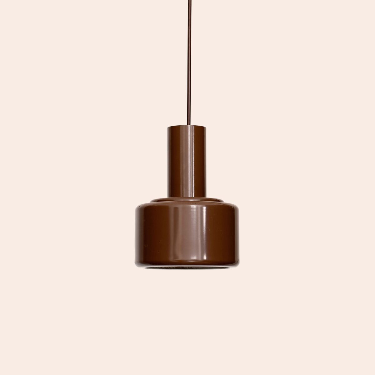 Brown enamel ceiling pendant - Image 1