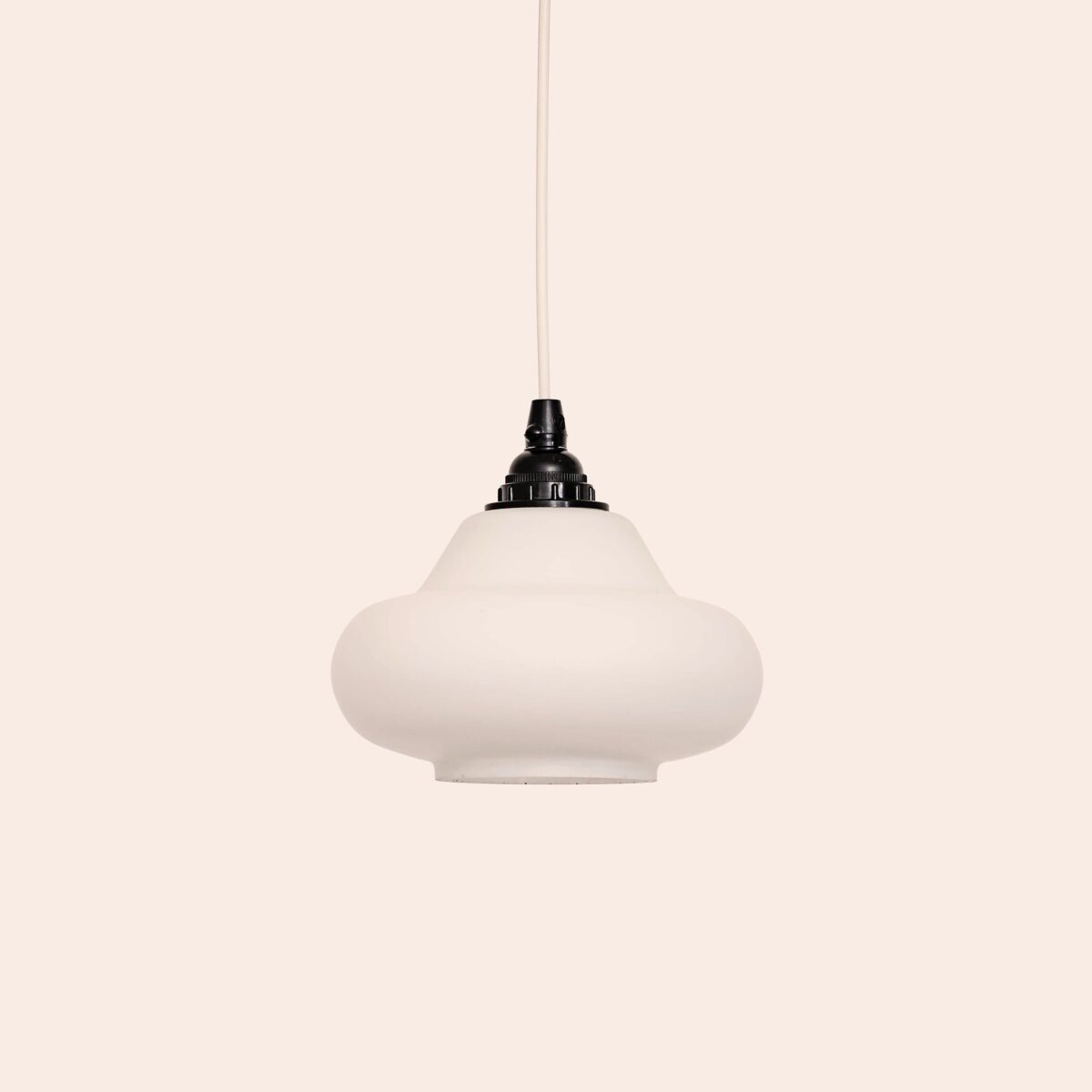 White opaline glass ceiling pendant - Image 1