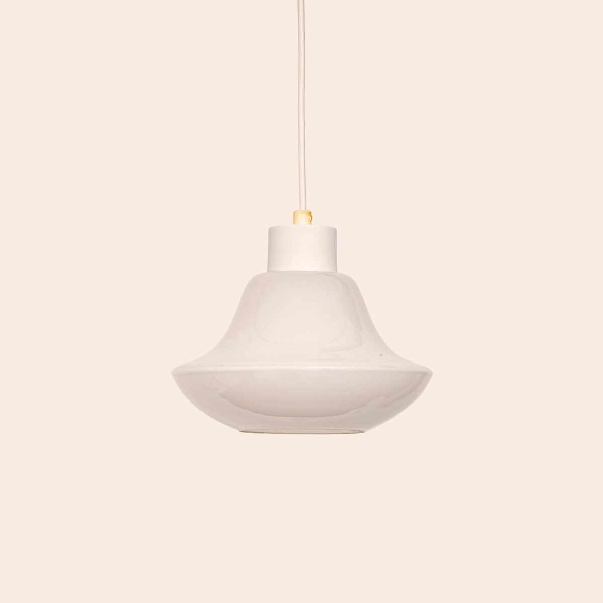 White opaline glass ceiling pendant - Image 1
