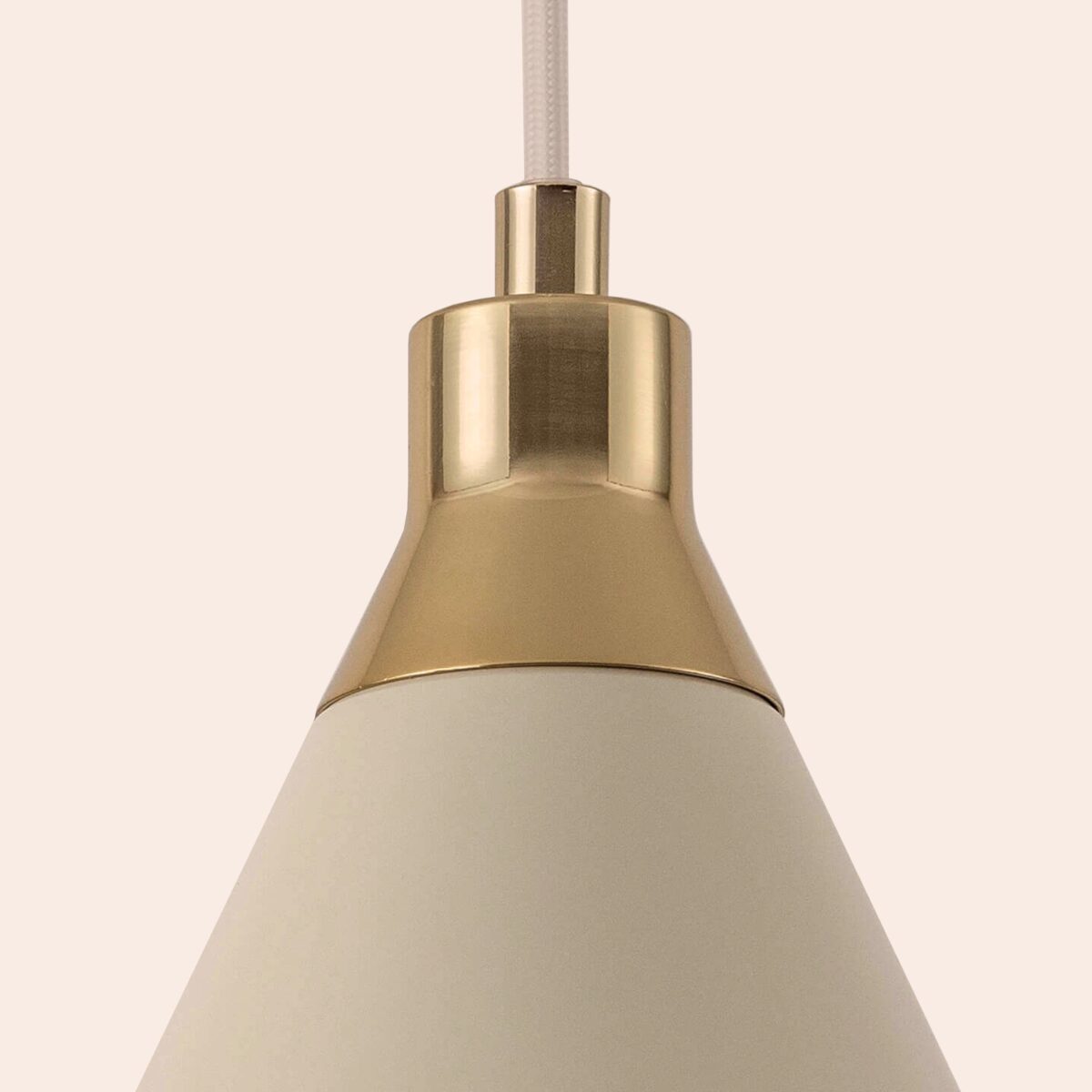 Sand grey cone pendant ceiling light - Image 3