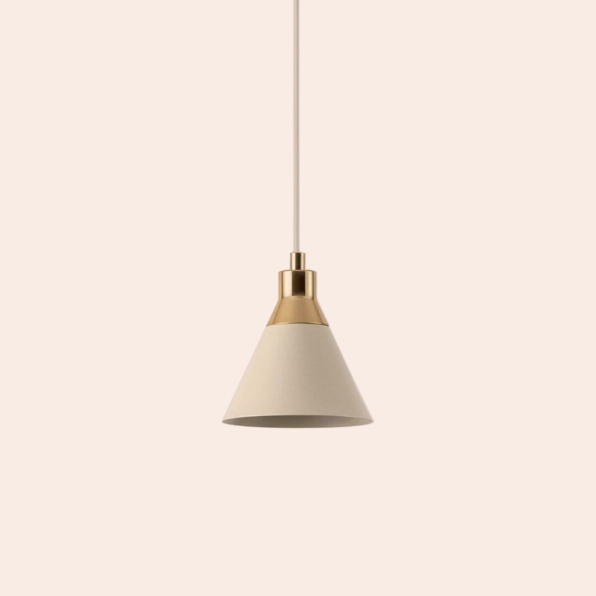 Sand grey cone pendant ceiling light - Image 1