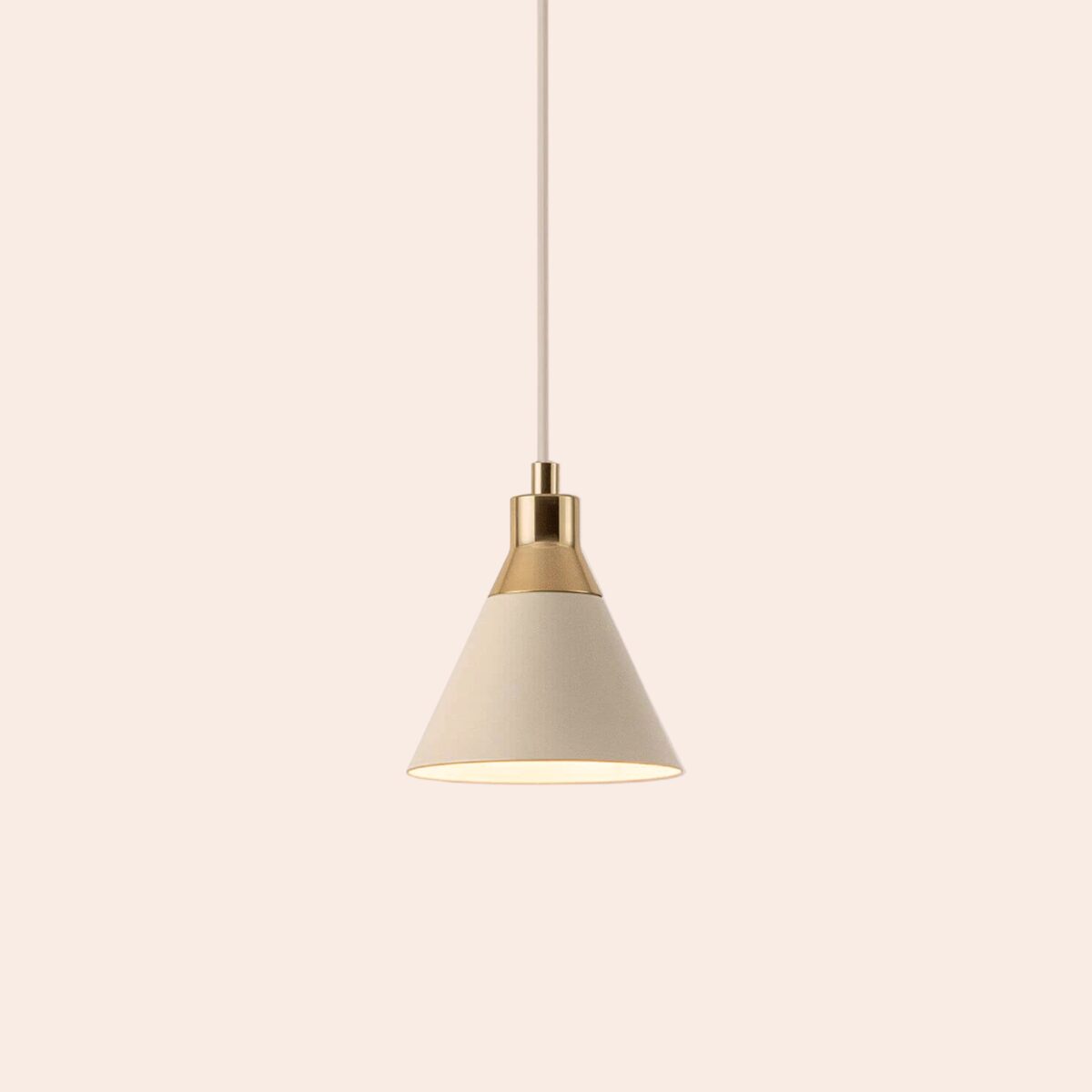 Sand grey cone pendant ceiling light - Image 7
