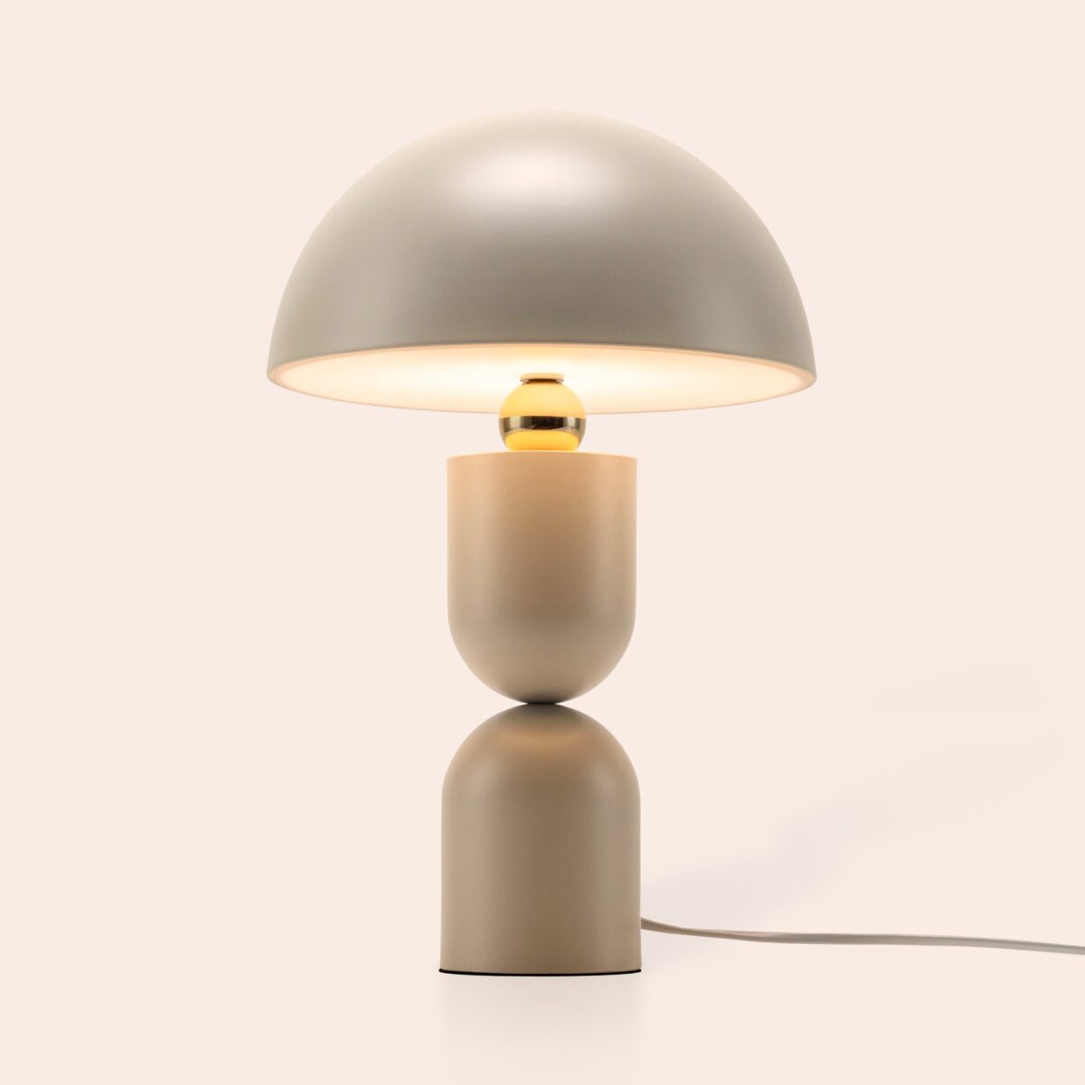 Sand grey dome mushroom table lamp - Image 3