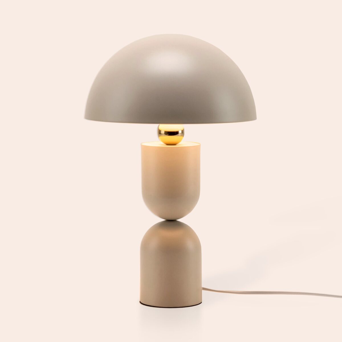 Sand grey dome mushroom table lamp - Image 11