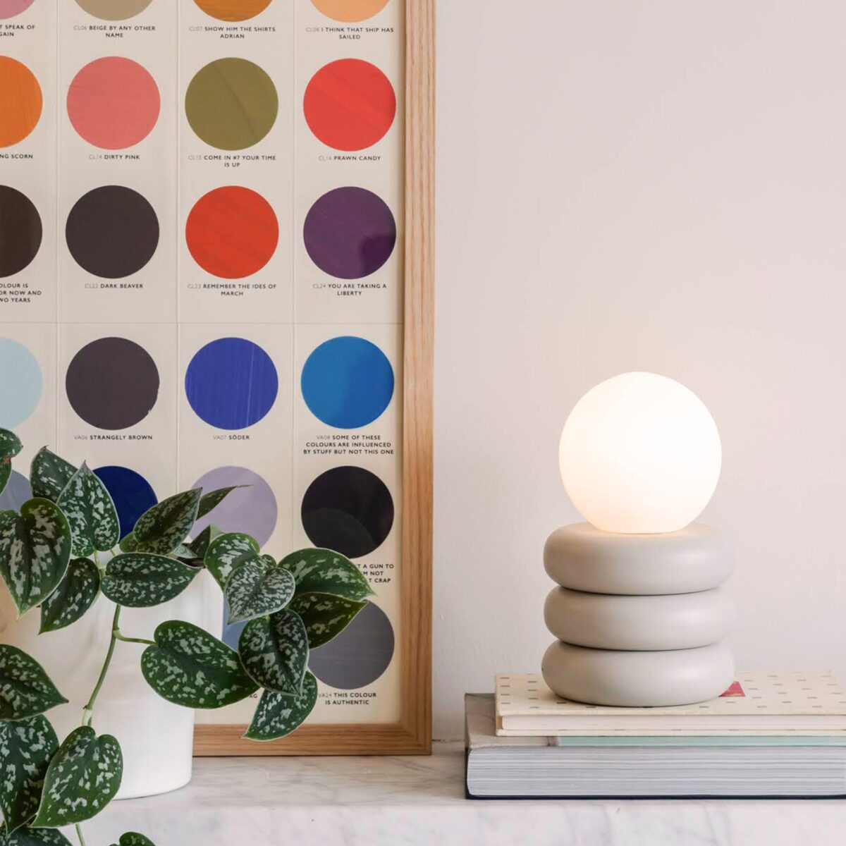 Sand grey tube cordless table lamp - Image 5