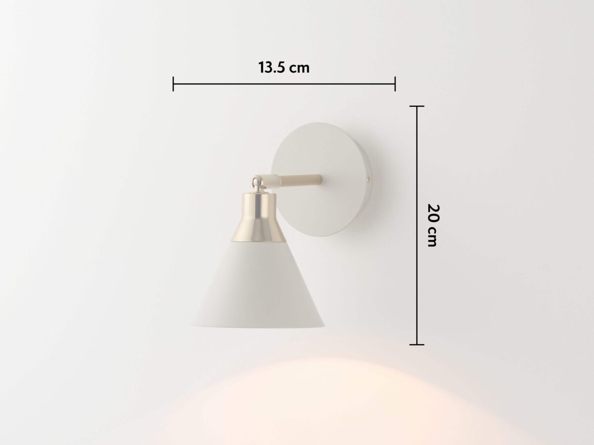 Sand grey cone wall light - Image 8