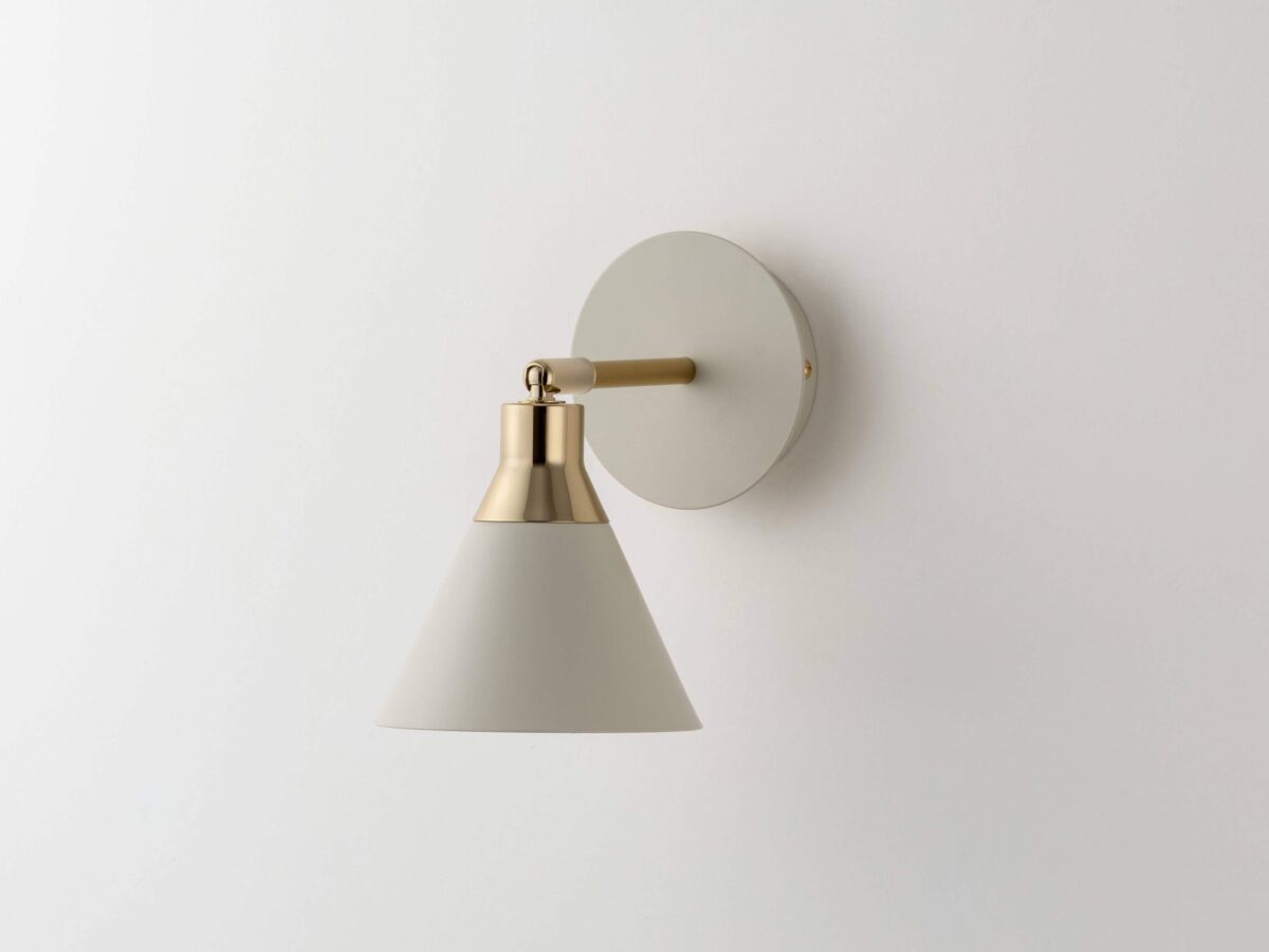 Sand grey cone wall light - Image 1