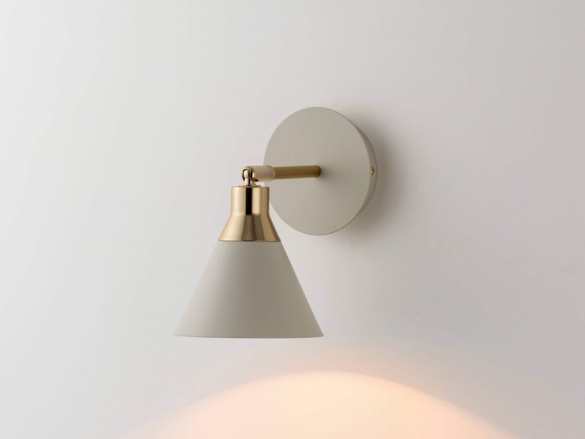 Sand grey cone wall light - Image 2
