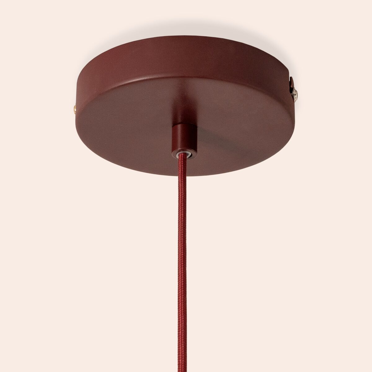 Burgundy small pleat pendant ceiling light - Image 11