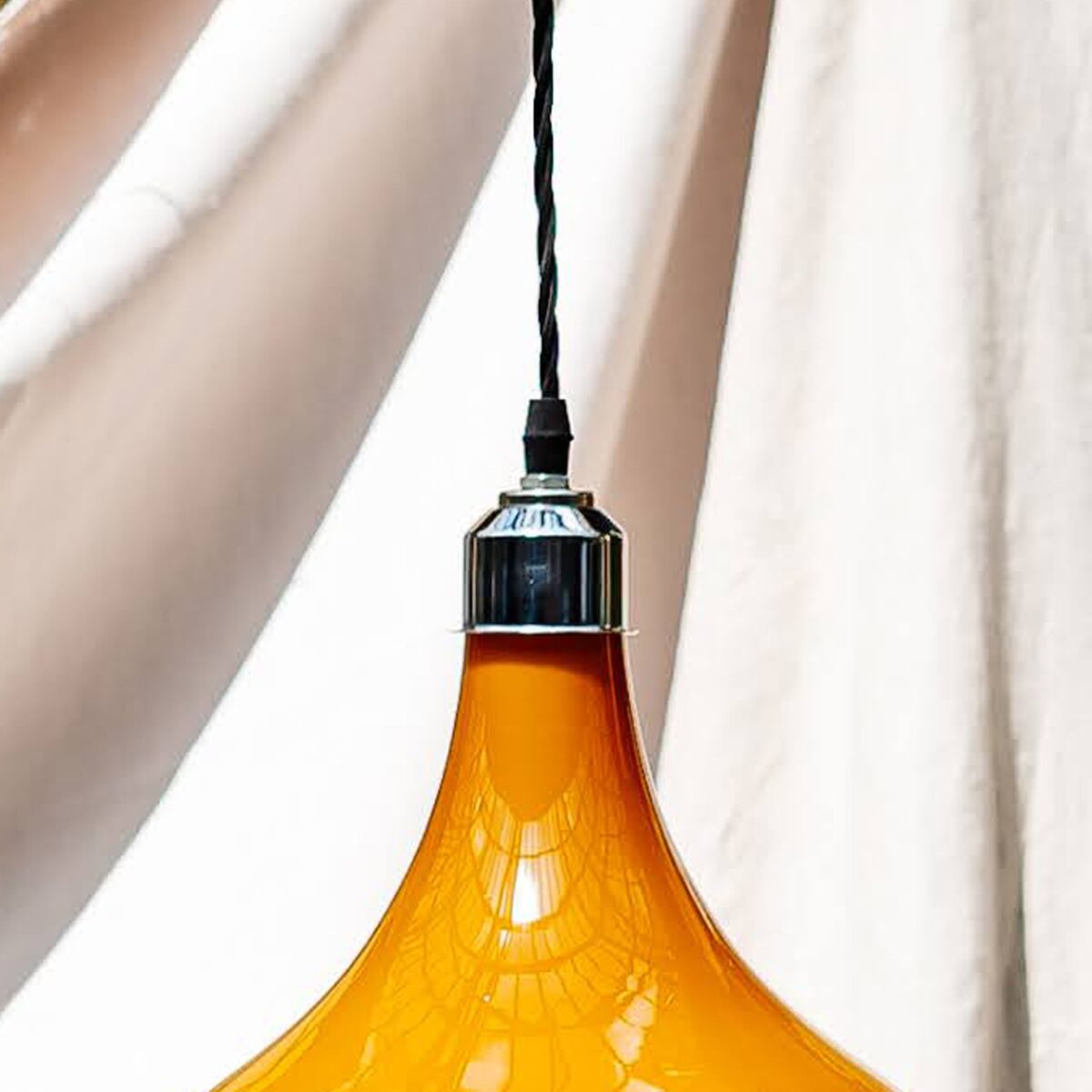 Amber large bell ceiling pendant - Image 6