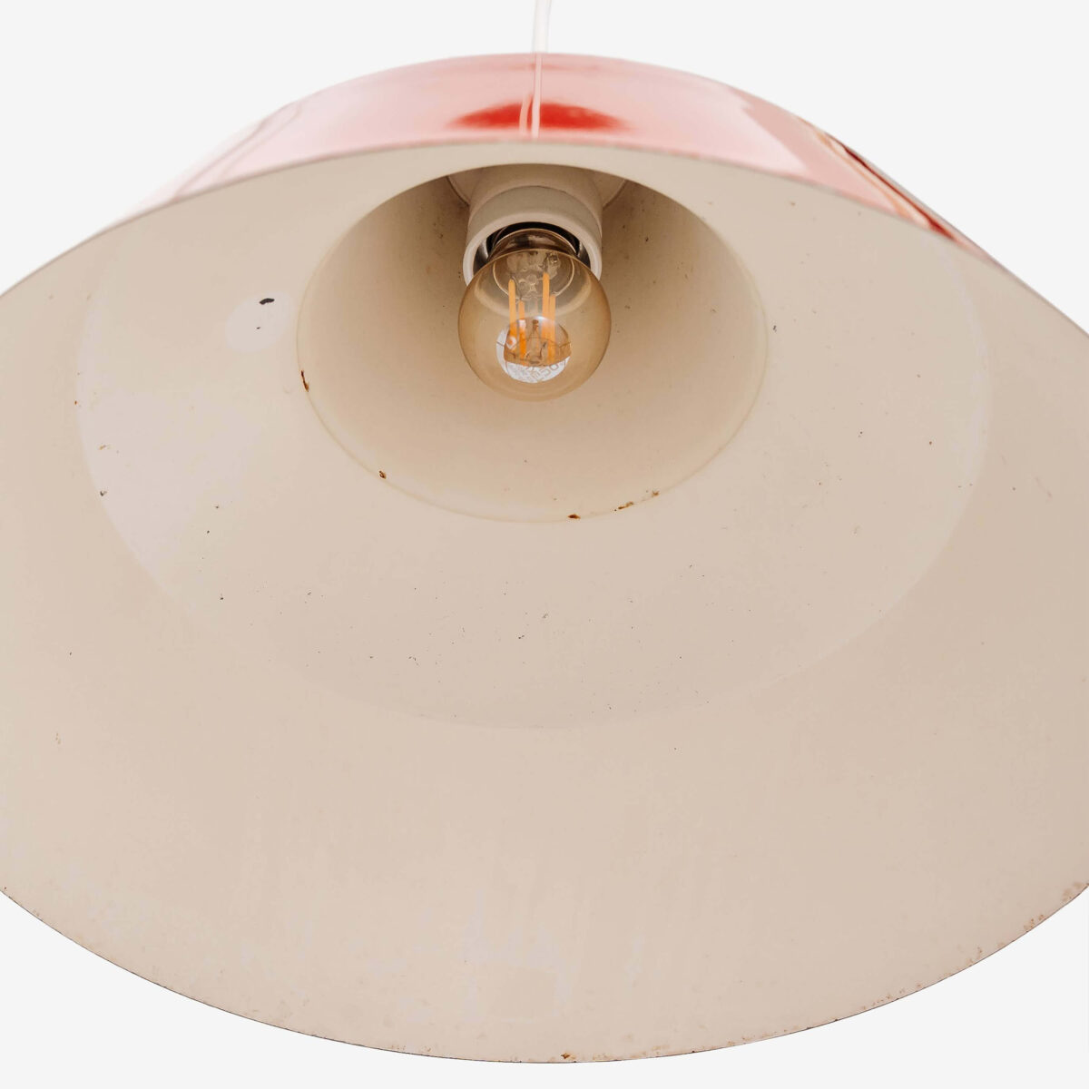 Red large diner ceiling pendant - Image 5