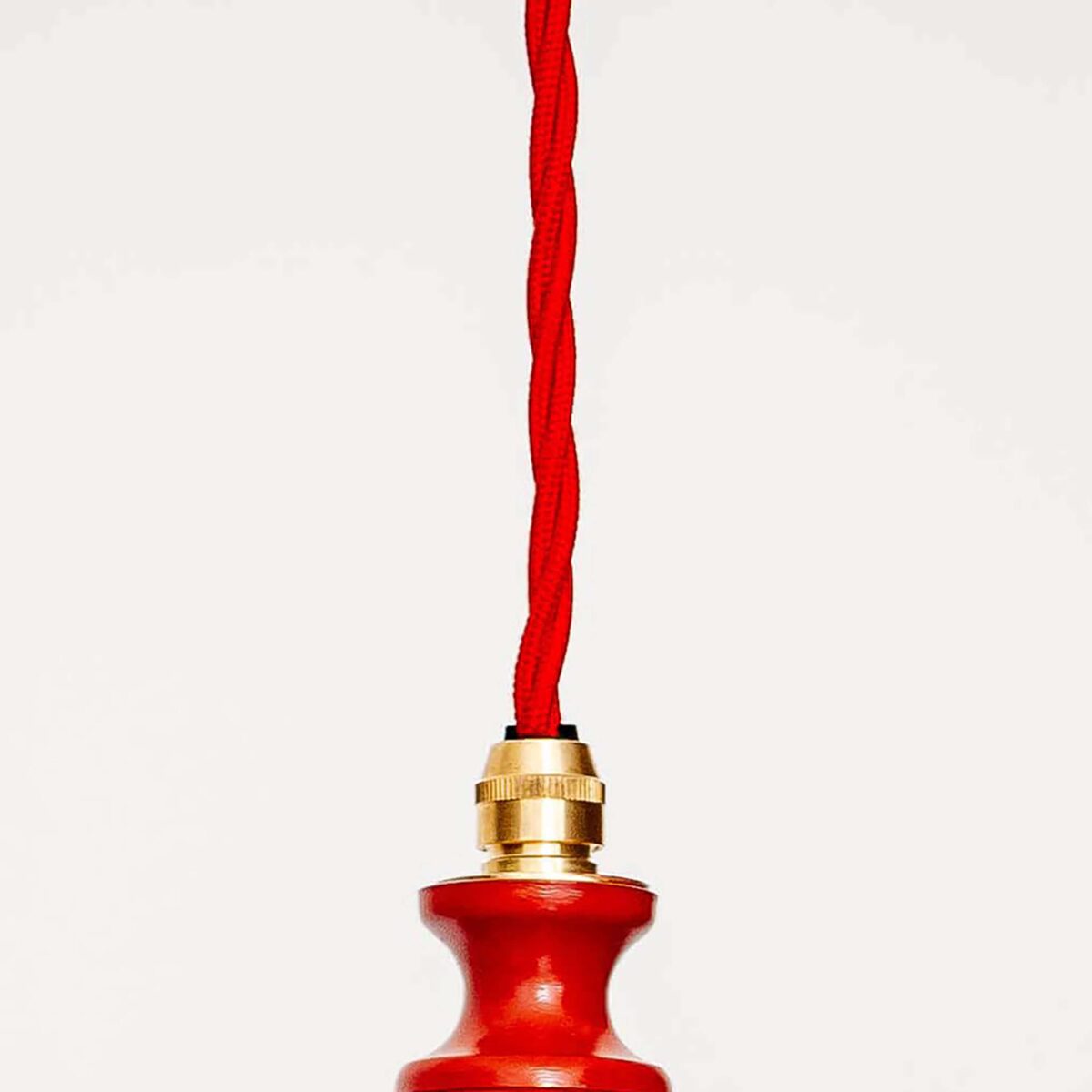 Red large opaline ceiling pendant - Image 6