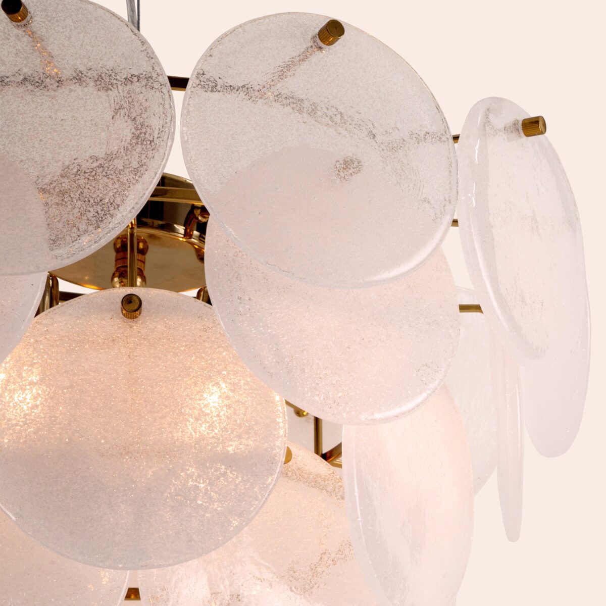 White glass chandelier ceiling light - Image 6
