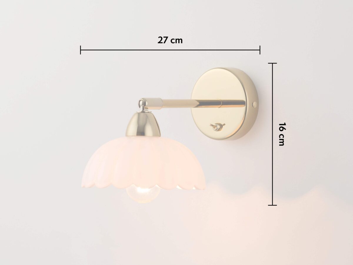 White flower sconce wall light - Image 10