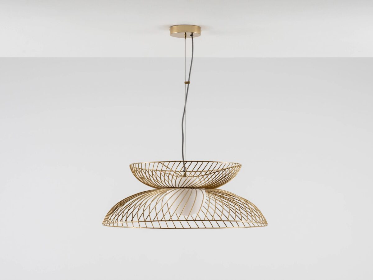 Brass cage ceiling light - Image 6