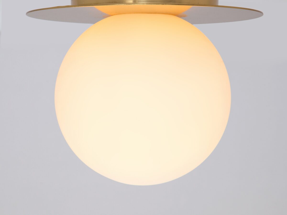Brass opal disk wall light - Image 4