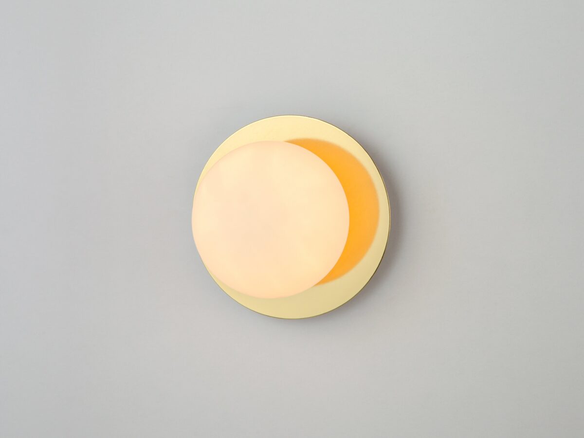 Brass opal disk wall light - Image 8