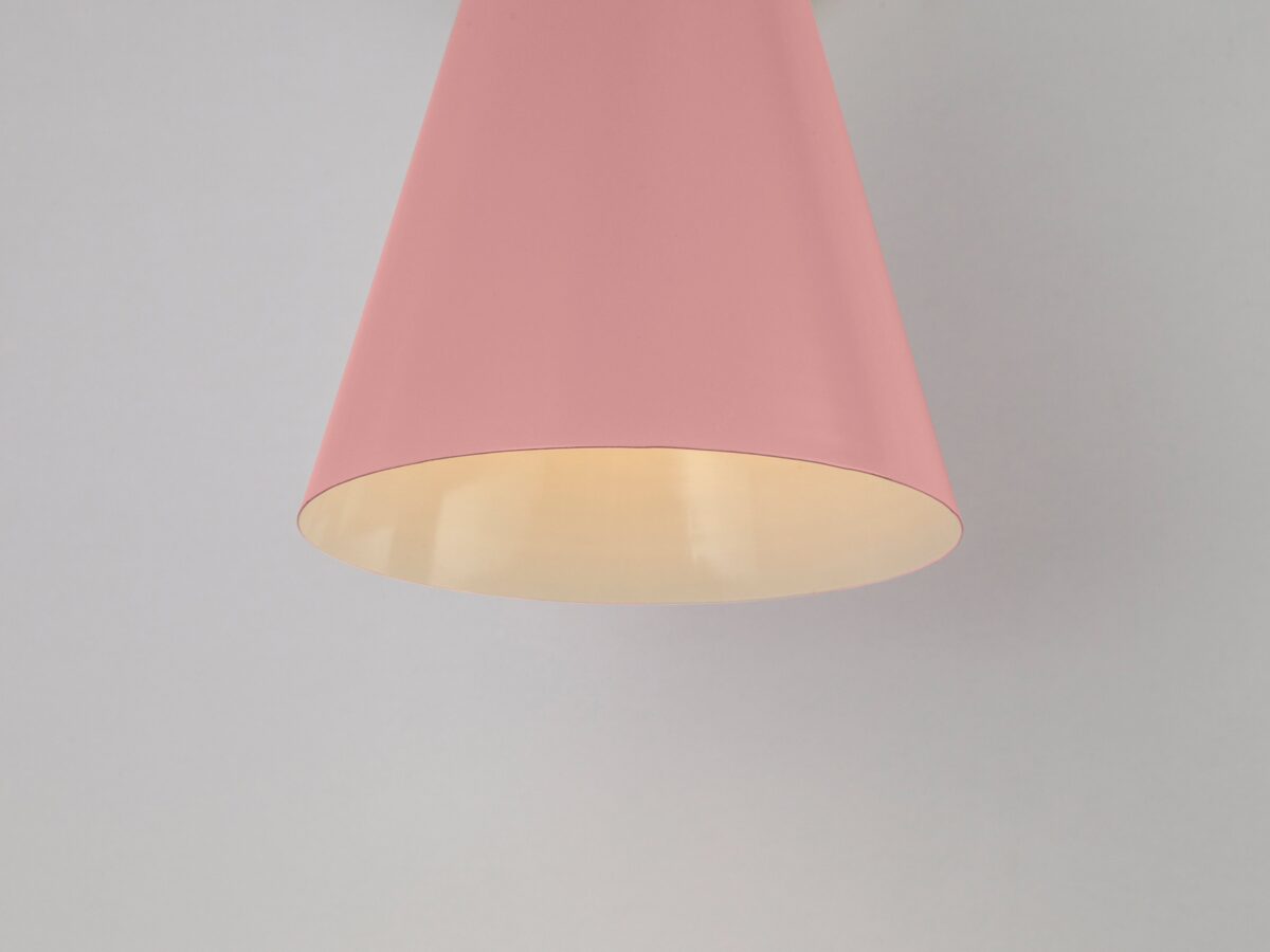Pink cone shade wall light - Image 3