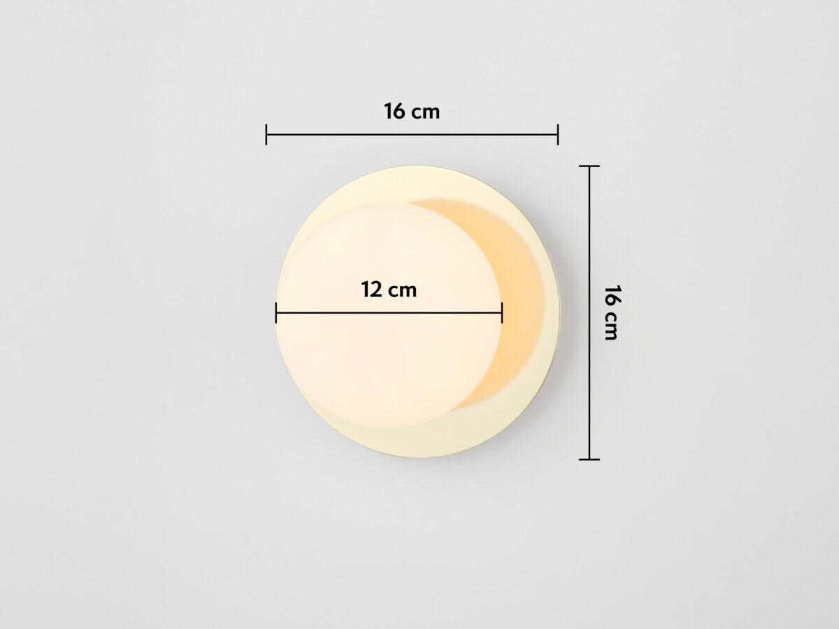 Brass opal disk wall light - Image 7