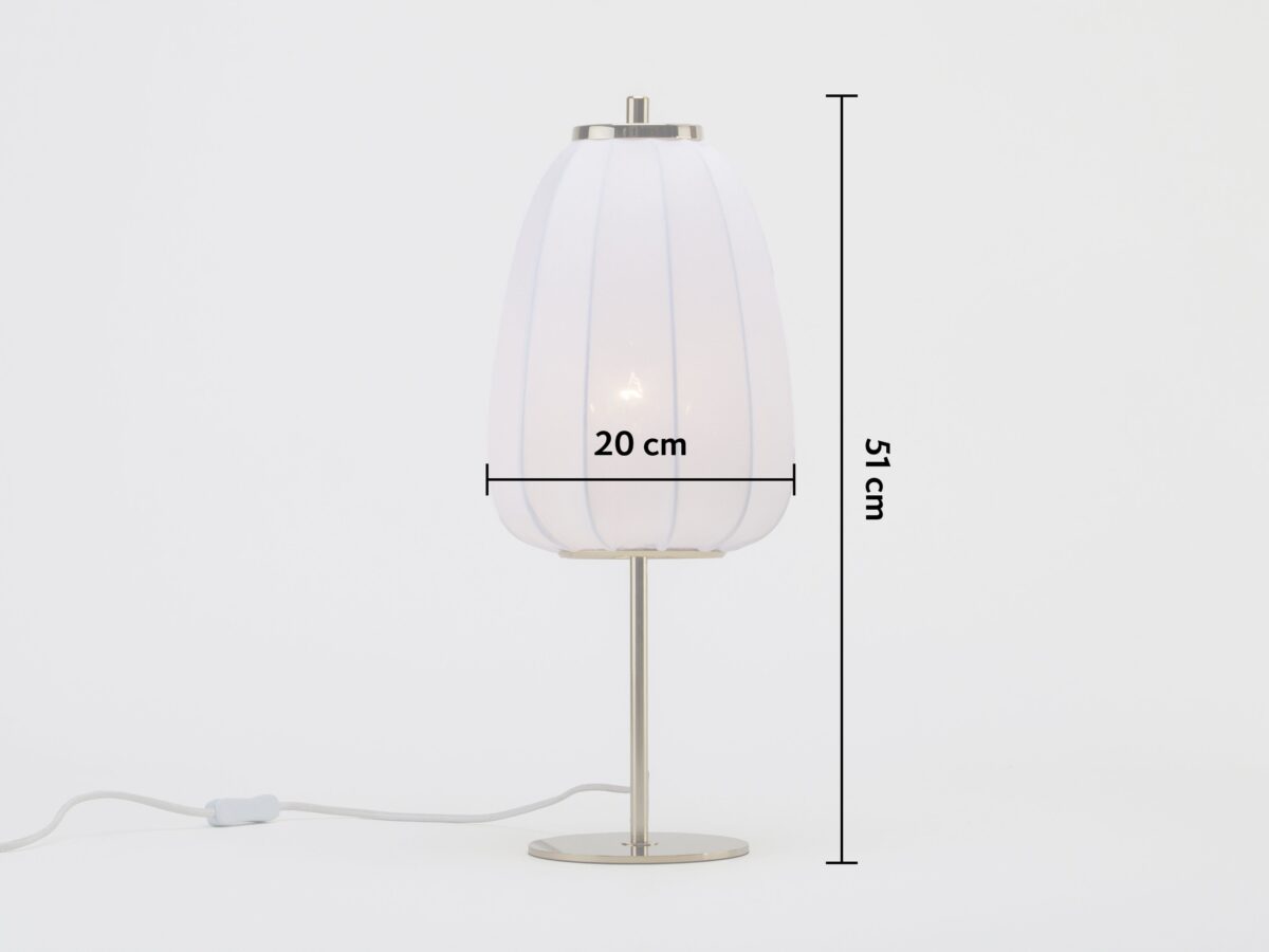 White soft fabric table lamp EU - Image 7