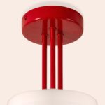 Jam Red 3‑Light Dome Flush Ceiling Light - Image 3