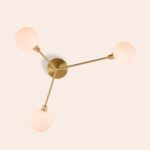 Brass 3‑Light Flush Ceiling Light - Image 5