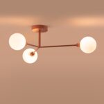Blush Pink 3‑Light Flush Ceiling Light - Image 2
