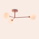 Blush Pink 3‑Light Flush Ceiling Light - Image 8