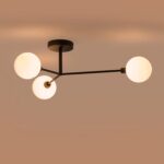 Charcoal Grey 3‑Light Flush Ceiling Light - Image 2