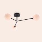 Charcoal Grey 3‑Light Flush Ceiling Light - Image 8