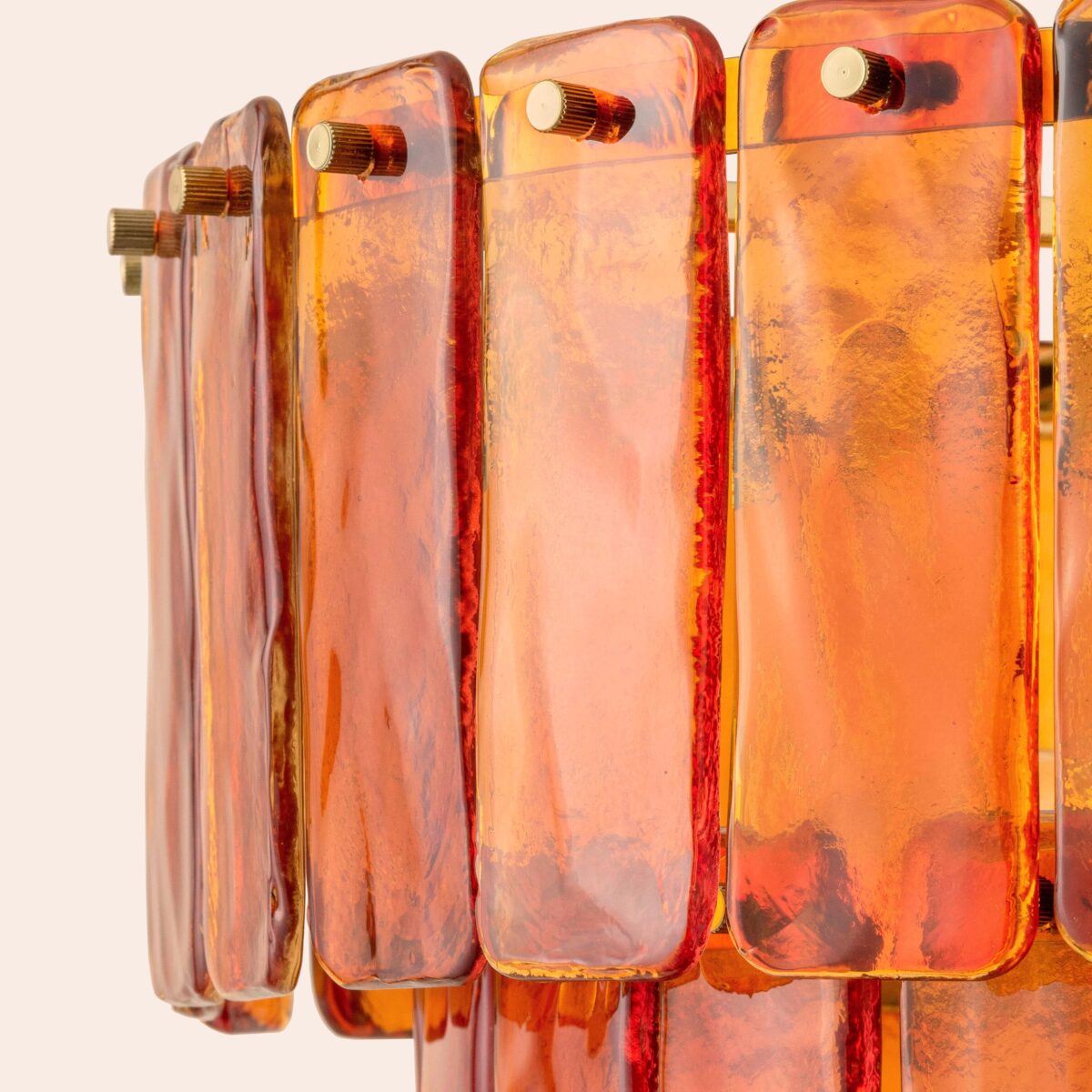 Amber Glass 3‑Tier Chandelier - Image 3