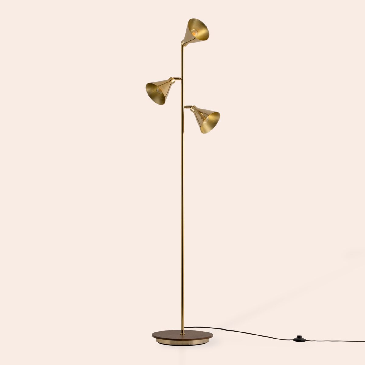 Cone Brass Floor Lamp - Image 1