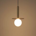 Brass Disk Pendant Ceiling Light - Image 2