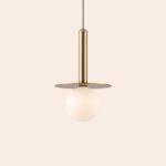 Brass Disk Pendant Ceiling Light - Image 9