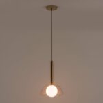 Brass Dome Pendant Ceiling Light (Ø 25 cm, G9 Fitting, Adjustable Drop) - Image 11