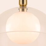 Brass Dome Pendant Ceiling Light (Ø 25 cm, G9 Fitting, Adjustable Drop) - Image 3