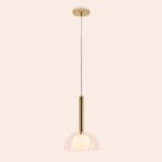 Brass Dome Pendant Ceiling Light (Ø 25 cm, G9 Fitting, Adjustable Drop) - Image 7