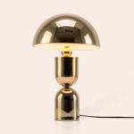 Brass Dome Mushroom Table Lamp (Integrated LED, 1970s Revival Statement) - Image 3