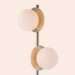 Brass Opal Disk Floor Lamp (Ambient LED × 4, Sculptural Stem) - Image 3
