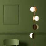 Brass Opal Disk Floor Lamp (Ambient LED × 4, Sculptural Stem) - Image 9