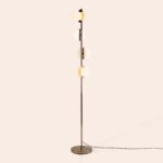 Brass Opal Disk Floor Lamp (Ambient LED × 4, Sculptural Stem) - Image 10