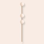 Brass Bar Opal Ball Wall Light (3‑Shade G9 Plug-in Sconce)