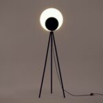 Charcoal Grey Diffuser Floor Lamp (Tripod, Integrated LED, Ambient Design) - Image 2