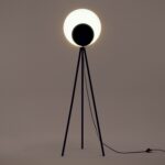 Charcoal Grey Diffuser Floor Lamp (Tripod, Integrated LED, Ambient Design) - Image 4
